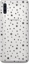 Fooncase Hoesje Geschikt voor Samsung Galaxy A50 - Shockproof Case - Back Cover / Soft Case - Stars / Sterretjes