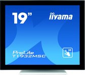 iiyama ProLite T1932MSC-W5AG touch screen-monitor 48,3 cm (19") 1280 x 1024 Pixels Multi-touch Multi-gebruiker Zwart, Wit