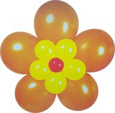 Ballon Bloem Oranje/Geel/Roze