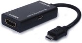 Savio CL-32 tussenstuk voor kabels Micro-USB 5 pin HDMI Zwart