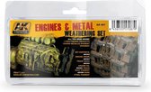 AK Interactive AK087 - Engines and Metal Weathering Set  5x35ml