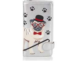 Shagwear Portemonnee Dames - Pasjeshouder - Portefeuille Dames - Kunstleer
 - Pug (0267Z-S)