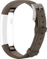 Bandje Leather - Grijs geschikt voor Fitbit Alta en Alta HR