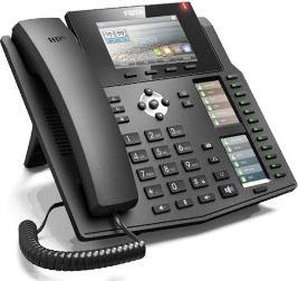 Fanvil X303G Téléphone Fixe IP Noir - 4 Lignes Écran LCD Couleur Gigabit PoE