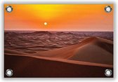 Tuinposter Woestijn met Zonsondergang 60x40cm- Foto op Tuinposter (wanddecoratie voor buiten en binnen)