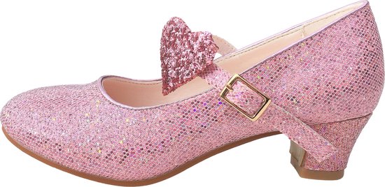 Elsa en Anna schoenen hartje roze Prinsessen schoenen - maat 25 (binnenmaat  16,5 cm)... | bol.com