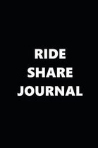Ride Share Journal Black White Design 204 Pages