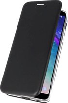 Zwart Premium Folio Booktype Hoesje voor Samsung Galaxy A6 Plus 2018