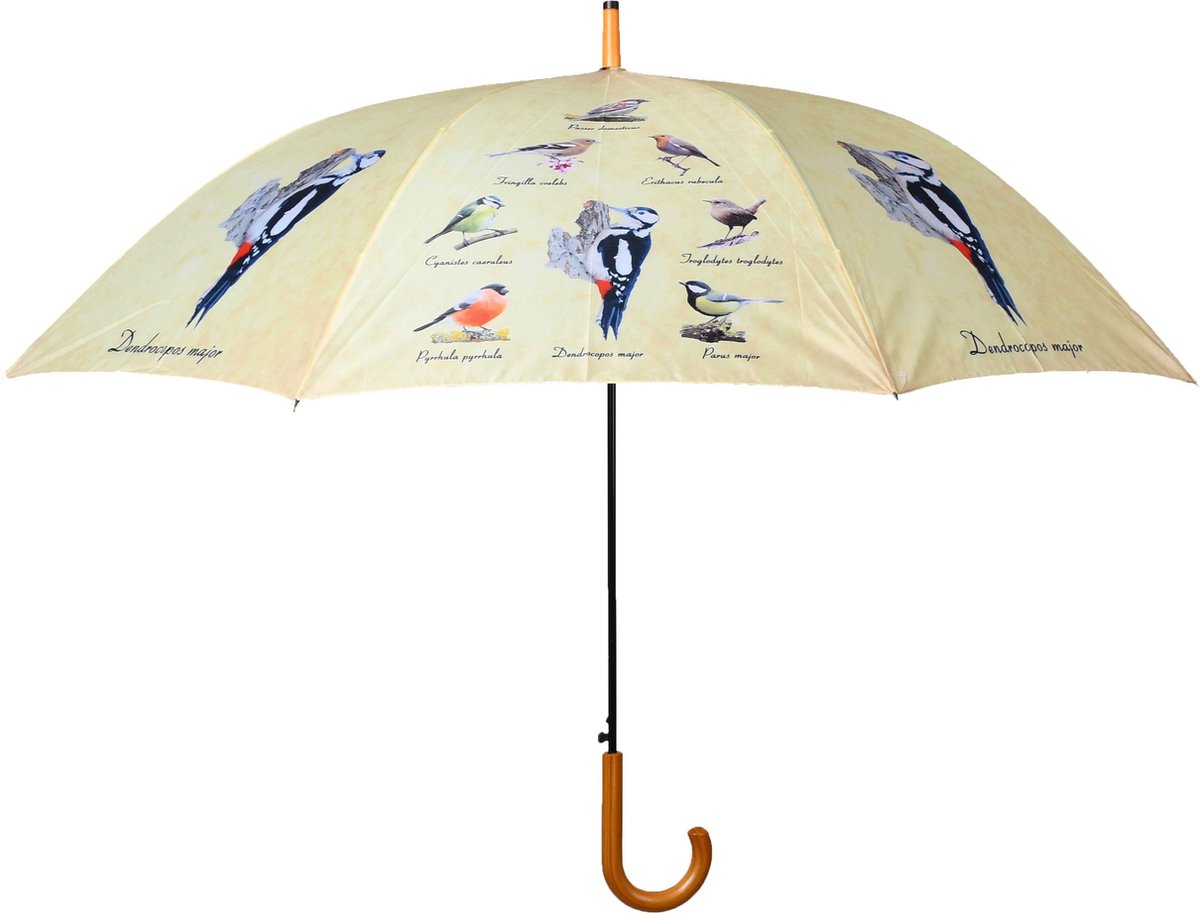 Esschert Design paraplu Vogels 120 x 95 cm polyester beige
