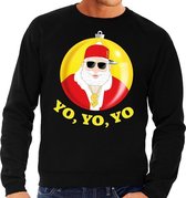 Foute kersttrui hip hop / rapper Kerstman zwart voor heren 2XL (56)