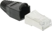 Connector RJ45 Solid UTP CAT5 Male Transparant/Zwart