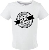 Baby T-shirt wit maat 86 "papa de liefste ben jij"