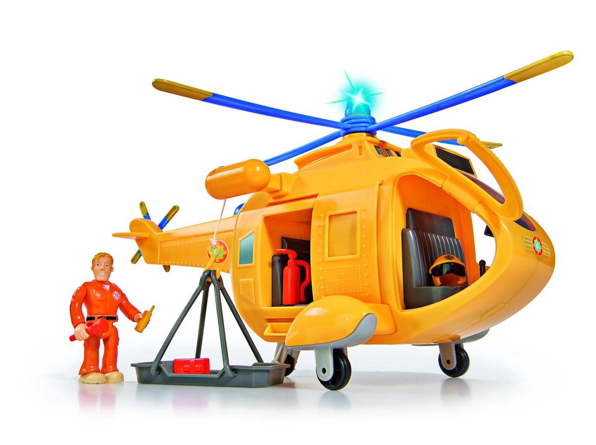 Brandweerman Sam Helicopter Wallaby - Speelfigurenset - vanaf 3 jaar - Simba