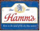 Wandbord - Hamm's Born In The Land Of The Sky Blue Waters -30x40cm