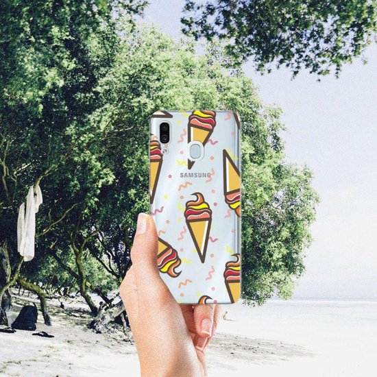 Coque Téléphone pour Samsung Galaxy A30 TPU étui Crème Glacée