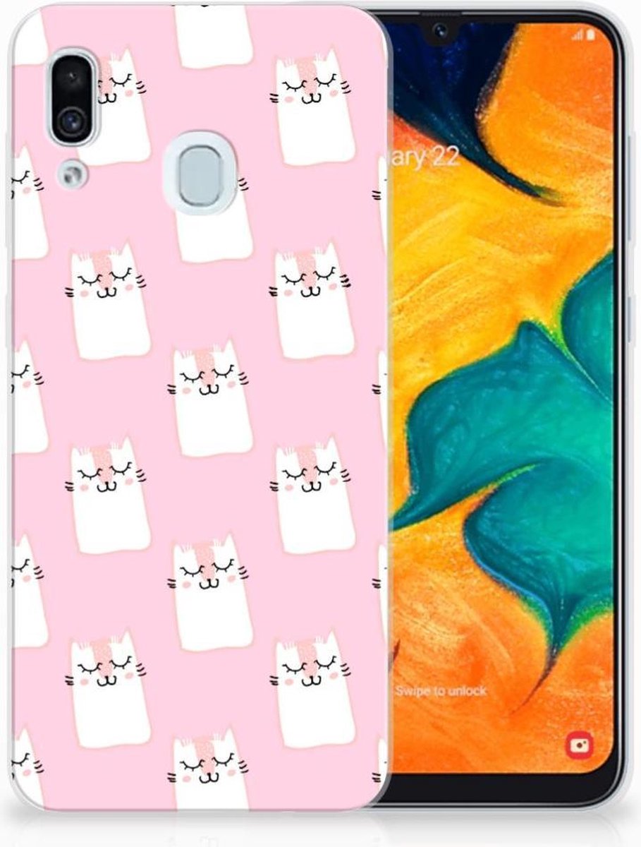 Samsung Galaxy A30 TPU Hoesje Sleeping Cats