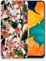 Geschikt voor Samsung Galaxy A20 | A30 Uniek TPU Hoesje Flowers