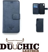 Dutchic - Echt Leer hoesje - Apple iPhone X / Xs Wallet Case (Nacht blauw)