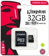 Kingston Canvas Select MicroSDHC Class 10 UHS-I - 32GB - inclusief SD adapter
