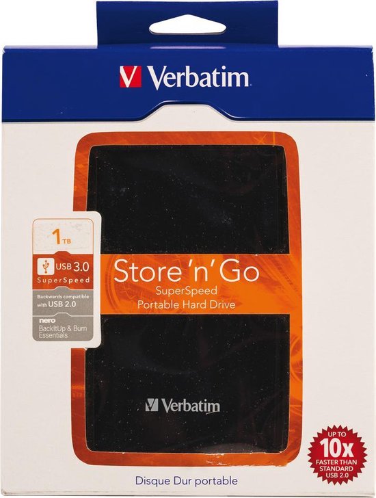 Verbatim Store 'n' Go Ultra Slim - Externe harde schijf - 1 TB - Verbatim