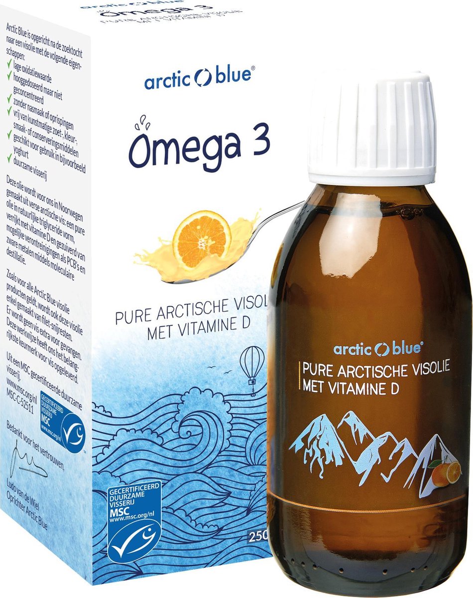 Illustreren Jaarlijks Haringen Arctic Blue - Omega 3 - Pure arctische visolie met vitamine D - 150 ml |  bol.com