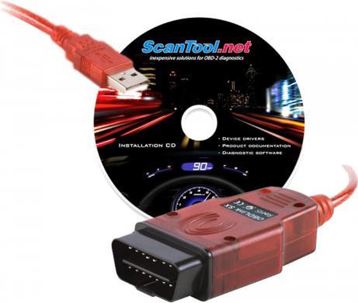paperback visie Dressoir Auto Diagnose kabel | OBDlink SX diagnose stekker USB - OBD2 (incl. software)  | bol.com
