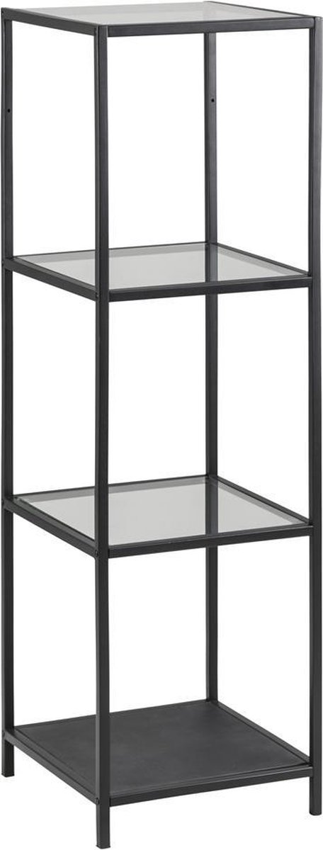 Boekenkast Vayen Glas Zwart 119,5cm - Giga Living