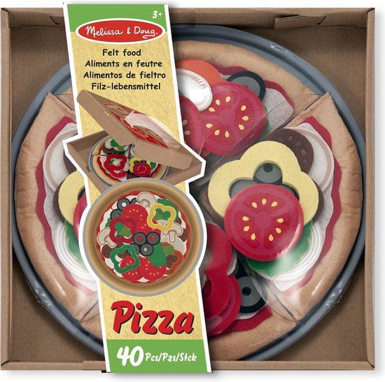 Thumbnail van een extra afbeelding van het spel Melissa & Doug Speelset met vilten pizza