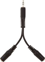 Belkin 3,5 mm jack plug splitter kabel 10 cm zwart