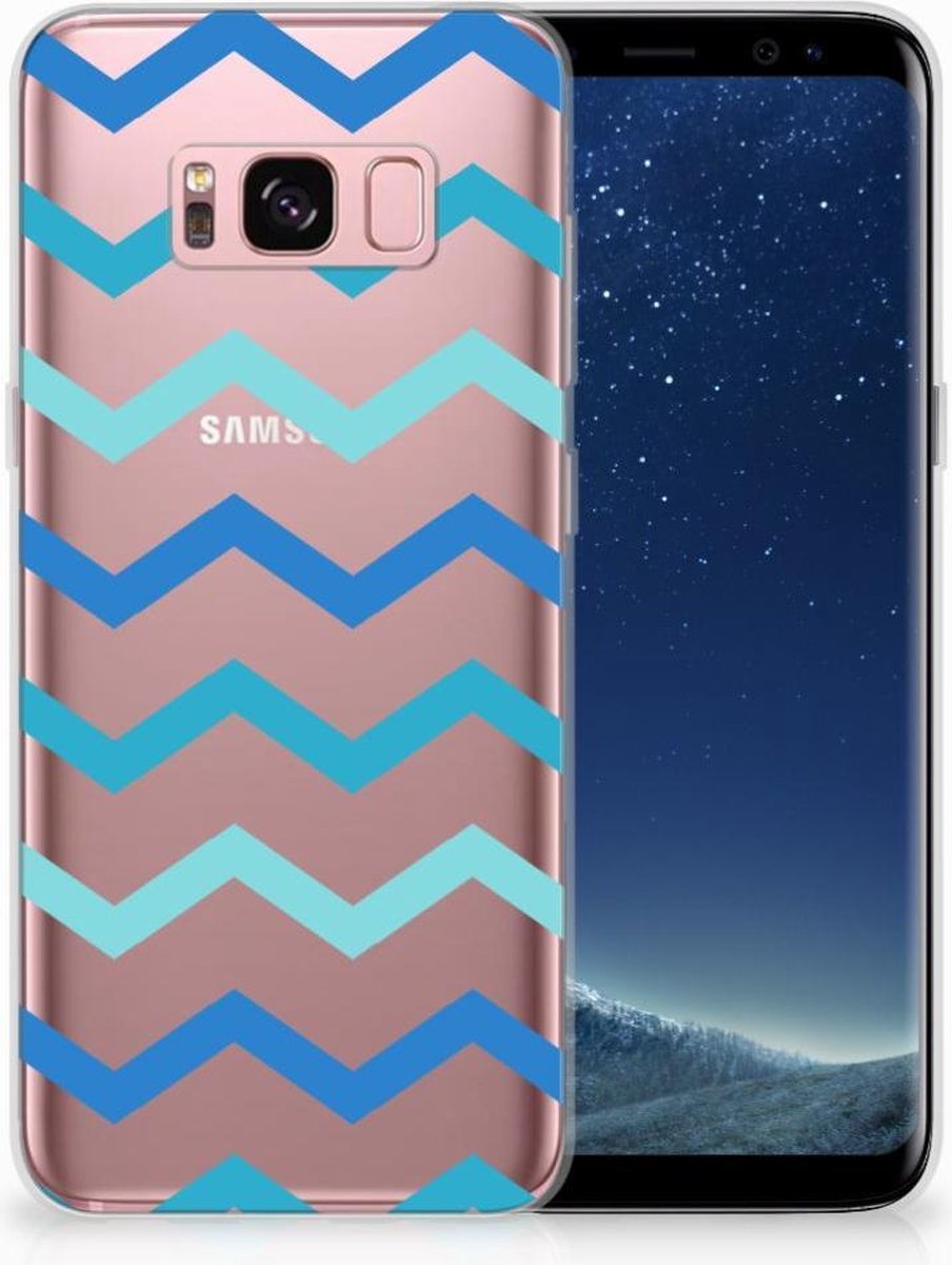 Samsung Galaxy S8 TPU bumper Zigzag Blauw