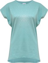Yoga-T-Shirt "Batwing sunray" - mint/silver XL Loungewear shirt YOGISTAR