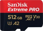 Sandisk Extreme Pro Micro SDXC 512GB - A2 V30 - met adapter