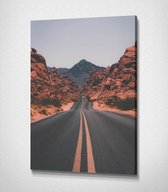 Valley of Fire State Park, United States Canvas - 70 x 100 cm - Landschap - Schilderij - Canvas - Slaapkamer - Wanddecoratie  - Slaapkamer - Foto op canvas