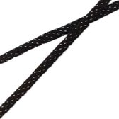 Ringpoint 60 - Feestelijke platte schoenveter - 100% katoen - 90cm - kleur Zwart / Goud