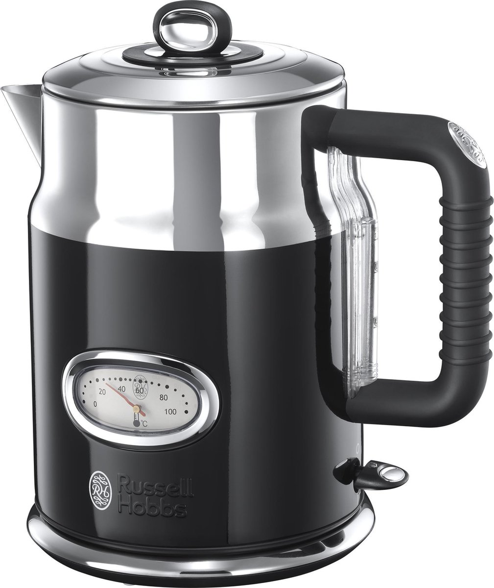Russell Hobbs - Grote retro Waterkoker - Classic Noir