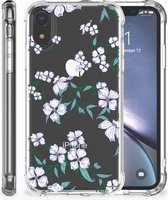 Geschikt voor iPhone Xr TPU-siliconen Hoesje Blossom White