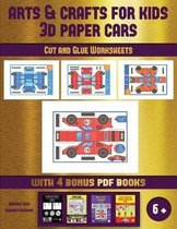 Cut and Glue Worksheets (Arts and Crafts for kids - 3D Paper Cars)