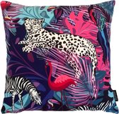 White Leopard/Luipaard Kussenhoes | Katoen/Polyester | 45 x 45 cm