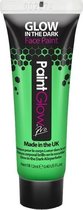 Neon groene Glow in the Dark schmink/make-up tube 12 ml - Lichtgevende schmink/make-up groen thema