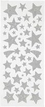 Stickers Glitter Zilver Ster - 2 Vellen