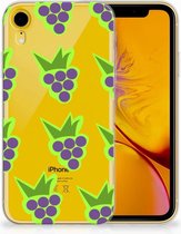 Geschikt voor iPhone XR Silicone Back Cover Druiven