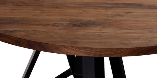 Table du Sud - Noten ronde tafel Pizou RVS - 140 cm | bol.com