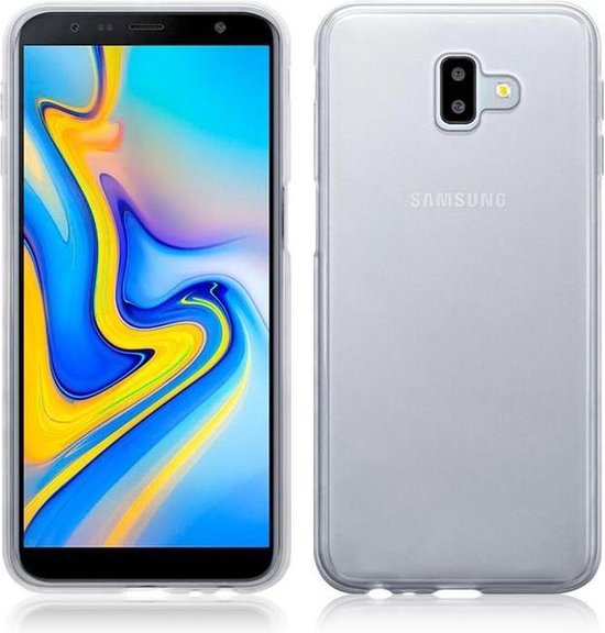 Samsung J6 2018 Hoesje - Samsung Galaxy J6 2018 hoesje siliconen case transparant cover - 2x Samsung J6 2018 Screenprotector