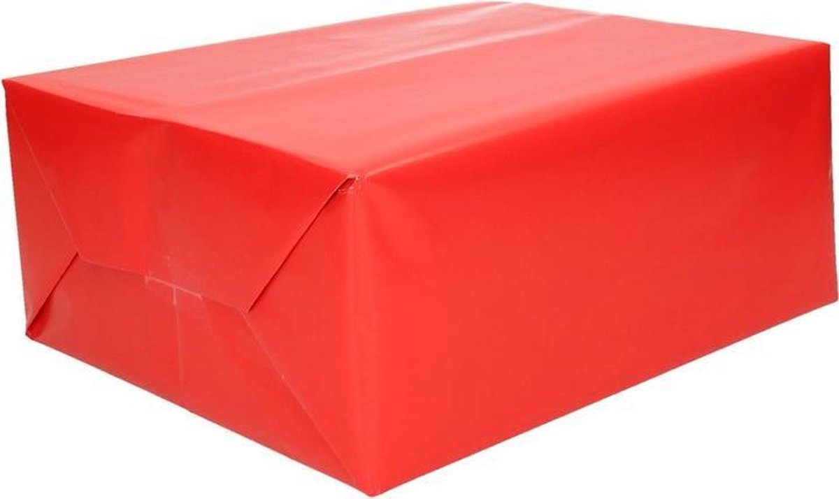 Inpakpapier rood 70 x 200 cm op rol- cadeaupapier / kadopapier | bol.com