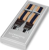 E.L. Cravatte Bretels - Gestreept - Beige / Navy