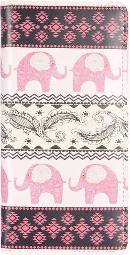 Shagwear Portemonnee Dames - Pasjeshouder - Portefeuille Dames - Kunstleer
 - Tribal Elephant Pattern (0253Z)