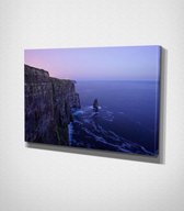 Purple Ocean - 100 x 70 cm - Landschap - Schilderij - Canvas - Slaapkamer - Wanddecoratie  - Slaapkamer - Foto op canvas