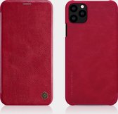 Hoesje geschikt voor iPhone 11 Pro - Qin Leather Case - Flip Cover - Rood