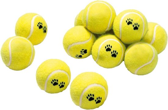 Hondenspeelgoed Tennisballen - Geel - 6 cm | bol.com