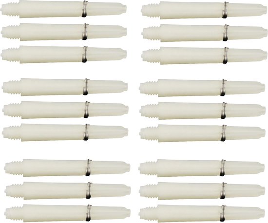 Bull's Nylon Shafts 6-pack 34 Mm Short Wit 18 Stuks van Bull's — afbeelding 3